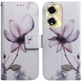 For OPPO A59 5G / A2M Coloured Drawing Flip Leather Phone Case(Magnolia)