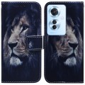 For OPPO Reno11 F Global Coloured Drawing Flip Leather Phone Case(Lion)