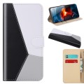 For Xiaomi 12 Tricolor Stitching Horizontal Flip Leather Phone Case(Black)