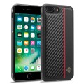 For iPhone 7 / 8 / SE 2020 2022 LC.IMEEKE 3 in 1 Carbon Fiber Texture Shockproof Phone Case(Black)
