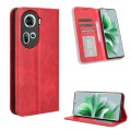 For OPPO Reno11 5G Global Magnetic Buckle Retro Texture Leather Phone Case(Red)