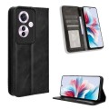 For OPPO Reno11 F 5G / F25 Pro 5G Magnetic Buckle Retro Texture Leather Phone Case(Black)