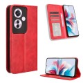 For OPPO Reno11 F 5G / F25 Pro 5G Magnetic Buckle Retro Texture Leather Phone Case(Red)