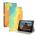 For Amazon Fire HD 10 2023 Watercolor Pattern Flip Leather Tablet Case(Autumn Leaves)