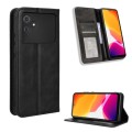 For Cubot Note 21 Magnetic Buckle Retro Texture Leather Phone Case(Black)