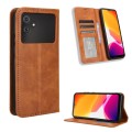 For Cubot Note 21 Magnetic Buckle Retro Texture Leather Phone Case(Brown)