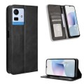 For Cubot Note 50 Magnetic Buckle Retro Texture Leather Phone Case(Black)