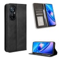 For Blackview A200 Pro Magnetic Buckle Retro Texture Leather Phone Case(Black)