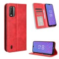 For Nokia C210 Magnetic Buckle Retro Texture Leather Phone Case(Red)