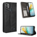 For ZTE Blade A53 Pro Magnetic Buckle Retro Texture Leather Phone Case(Black)