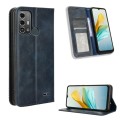 For ZTE Blade A53 Pro Magnetic Buckle Retro Texture Leather Phone Case(Blue)