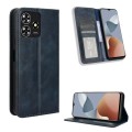 For ZTE Blade A73 4G Magnetic Buckle Retro Texture Leather Phone Case(Blue)