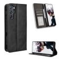 For ZTE nubia Red Magic 9 Pro Magnetic Buckle Retro Texture Leather Phone Case(Black)