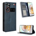 For ZTE nubia Z60 Ultra Magnetic Buckle Retro Texture Leather Phone Case(Blue)
