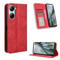 For ZTE Libero 5G IV Magnetic Buckle Retro Texture Leather Phone Case(Red)