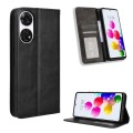 For ZTE Anshin Family Magnetic Buckle Retro Texture Leather Phone Case(Black)