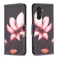 For Samsung Galaxy A35 Colored Drawing Pattern Leather Phone Case(Lotus)