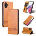 For Samsung Galaxy A05 AZNS Magnetic Calf Texture Flip Leather Phone Case(Light Brown)
