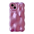 For iPhone 15 Wave Bubbles TPU Phone Case(Pearlescent Purple)