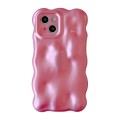 For iPhone 15 Wave Bubbles TPU Phone Case(Pearlescent Pink)