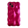 For iPhone 15 Wave Bubbles TPU Phone Case(Red)