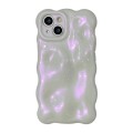 For iPhone 15 Plus Wave Bubbles TPU Phone Case(Glitter Pink)