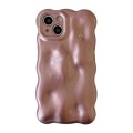 For iPhone 15 Plus Wave Bubbles TPU Phone Case(Pearlescent Brown)