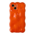 For iPhone 15 Plus Wave Bubbles TPU Phone Case(Pearlescent Orange)