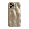 For iPhone 15 Pro Wave Bubbles TPU Phone Case(Champagne Gold)