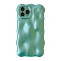 For iPhone 15 Pro Wave Bubbles TPU Phone Case(Pearlescent Green)