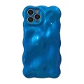 For iPhone 15 Pro Wave Bubbles TPU Phone Case(Blue)