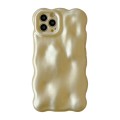 For iPhone 15 Pro Wave Bubbles TPU Phone Case(Pearlescent Yellow)