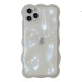 For iPhone 15 Pro Max Wave Bubbles TPU Phone Case(Clear Glitter Pink)
