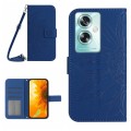 For OPPO Reno11 F 5G/F25 Pro 5G Skin Feel Sun Flower Embossed Flip Leather Phone Case with Lanyard(D