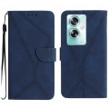 For OPPO Reno11 F 5G/F25 Pro 5G Stitching Embossed Leather Phone Case(Blue)