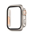 For Apple Watch Series 9 / 8 / 7 41mm Tempered Film Hybrid PC Integrated Watch Case(Titanium Gold Or