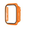 For Apple Watch Series 9 / 8 / 7 41mm Tempered Film Hybrid PC Integrated Watch Case(Orange)