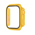 For Apple Watch Series 9 / 8 / 7 41mm Tempered Film Hybrid PC Integrated Watch Case(Yellow)