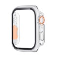 For Apple Watch Series 9 / 8 / 7 41mm Tempered Film Hybrid PC Integrated Watch Case(Transparent Oran