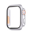 For Apple Watch Series 6 / 5 / 4 / SE 40mm Tempered Film Hybrid PC Integrated Watch Case(Silver Oran
