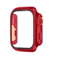 For Apple Watch Series 6 / 5 / 4 / SE 40mm Tempered Film Hybrid PC Integrated Watch Case(Red)