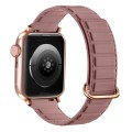 For Apple Watch Ultra 2 49mm Reverse Buckle Magnetic Silicone Watch Band(Rose Buckle Rouge)