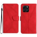 For Honor X8b Stitching Embossed Leather Phone Case(Red)