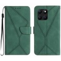 For Honor X8b Stitching Embossed Leather Phone Case(Green)