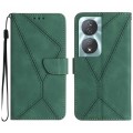 For Honor 90 Smart Stitching Embossed Leather Phone Case(Green)