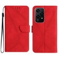 For Honor 200 Lite Stitching Embossed Leather Phone Case(Red)
