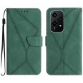 For Honor 200 Lite Stitching Embossed Leather Phone Case(Green)