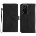 For Honor 200 Lite Stitching Embossed Leather Phone Case(Black)