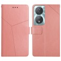 For Honor 90 Smart Y-shaped Pattern Flip Leather Phone Case(Pink)