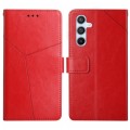 For Samsung Galaxy A35 5G Y-shaped Pattern Flip Leather Phone Case(Red)